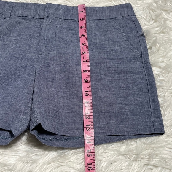 TOMMY HILFIGER Women's Blue Linen Blend Chino Walking Shorts Pockets - Picture 10 of 15